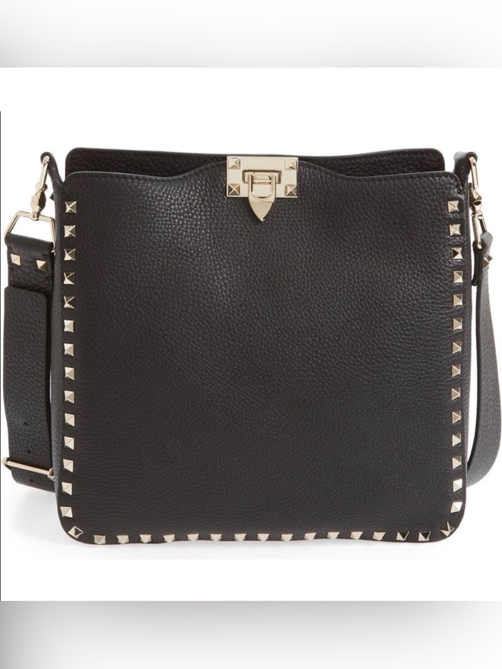 Valentino Black Leather Crossbody Bag